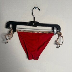Burberry Brit Women's Red Drawstring Bikini Bottom -‎ Size XS Extra Small